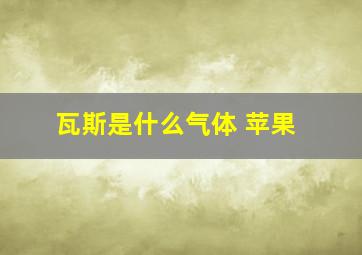 瓦斯是什么气体 苹果